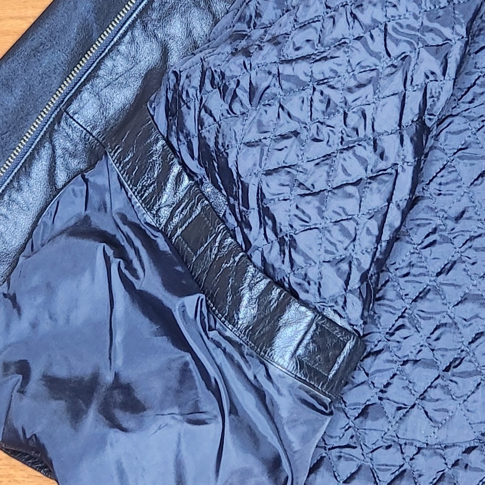 Vintage Wilsons M.Julian Leather Jacket Mens 3XL Black Full Zip Biker Pockets - Picture 11 of 16